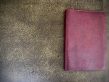 Load image into Gallery viewer, Minimalist Journal Cover | A4 | Brown with blue stitching